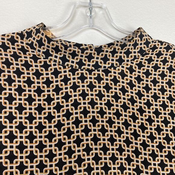 Richard Allen x H&M A-Line Mini Shift Dress Size 10 Geometric Chain Lagenlook - Picture 3 of 8